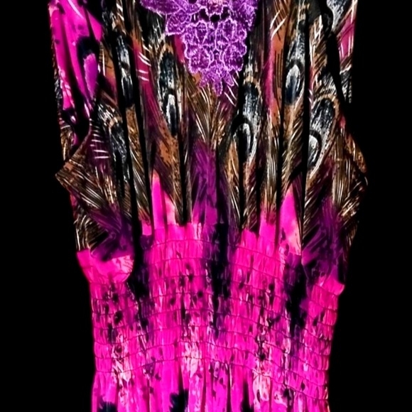 Purple Asymmetrical Embellished Sleeveless Tank Top - Picture 5 of 5